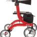 New! Drive Medical Nitro Euro-Style 4-Wheel Rollator Walker With Seat, Red