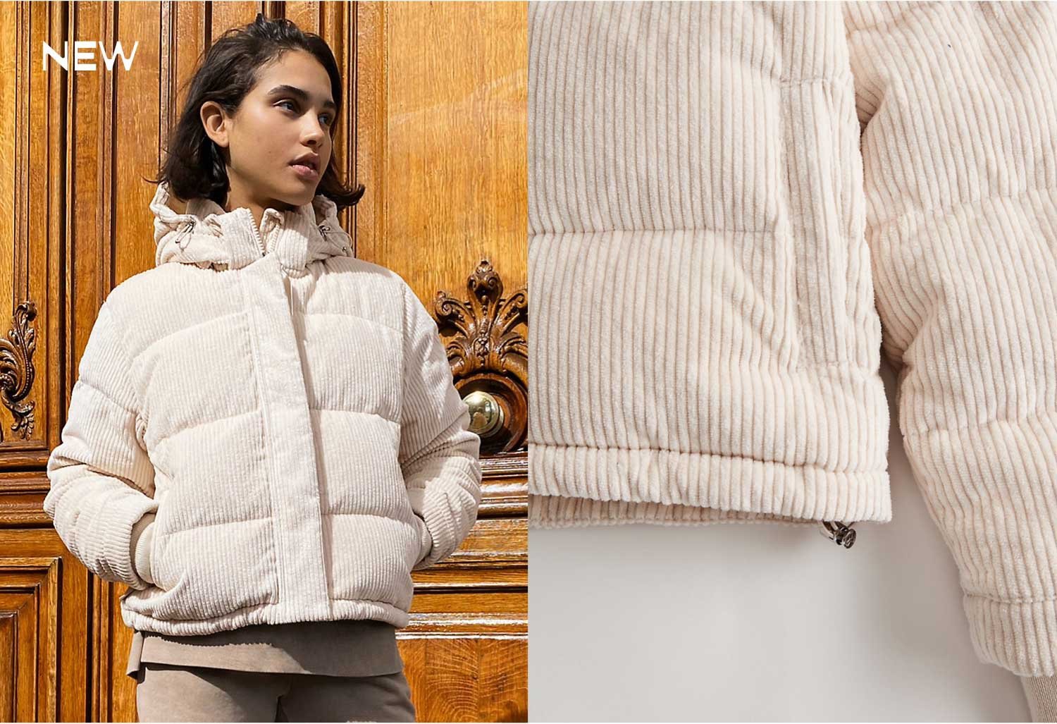 Aritzia TNA Super Puff Short in Birch Size XXS