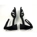Eileen Fisher Noni Strappy Leather Zip-Cuff Sandals Women 8 EUC Block Heel Black