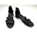 Eileen Fisher Noni Strappy Leather Zip-Cuff Sandals Women 8 EUC Block Heel Black