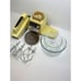 Vtg Oster Regency Controlled Power Kitchen Center Mixer Bowls Attachments Yellow