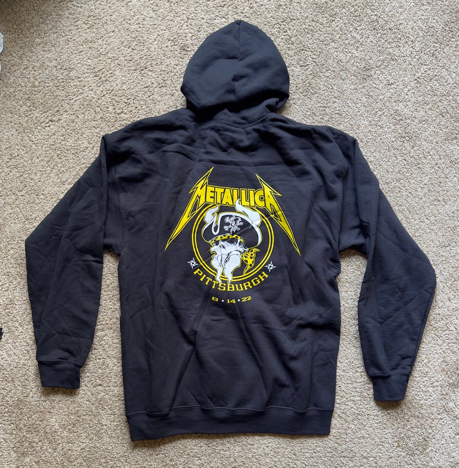 Metallica Pittsburg Hoodie Sweatshirt OFFICIAL LARGE Pirates Steelers PNC 2022