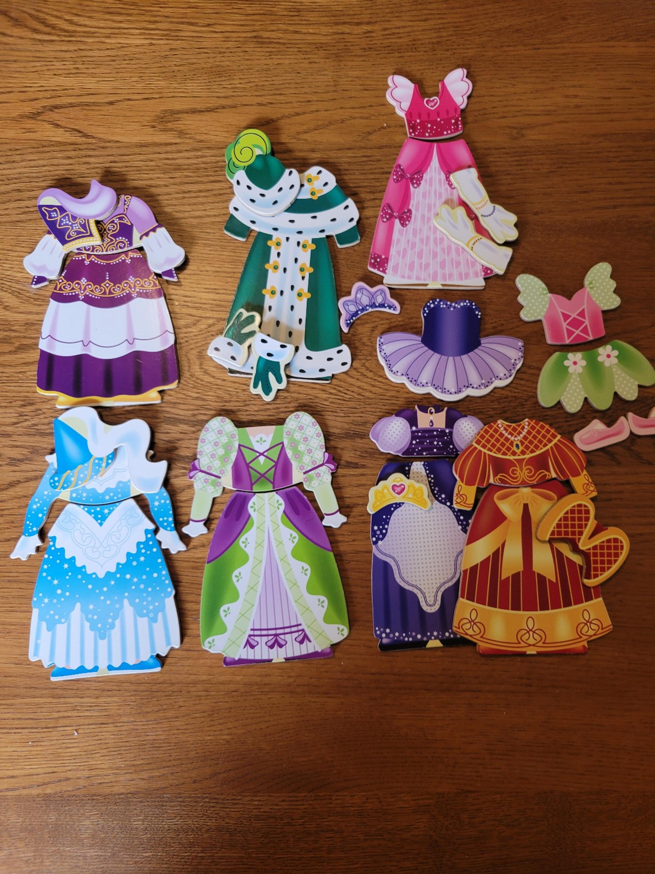 Melissa & Doug Deluxe Princess Elise Magnetic Wooden Dress-Up CLOTHES ONLY