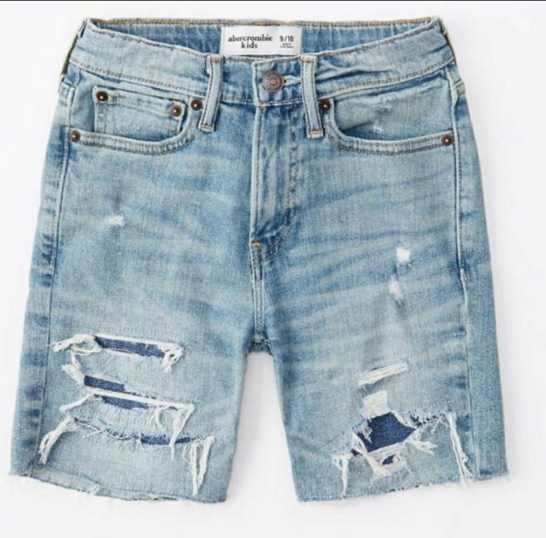 9/10 denim shorts Abercrombie kids