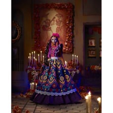 ☆Barbie 2022 Día De Muertos Doll in Ruffled Dress and Calavera Face Paint