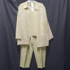 Koret 3 pc sage green/cream 20 WP pant, 20 WP tank, 20 WP blouse set