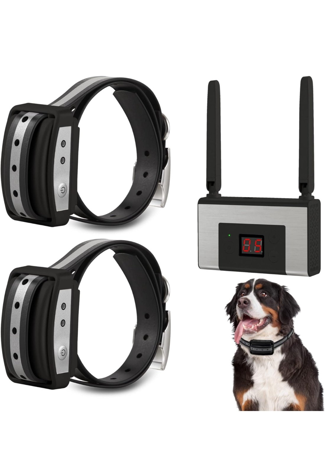 Electric Wireless Dog Fence System, Pet Containment System for 2 Dogs and Pets w