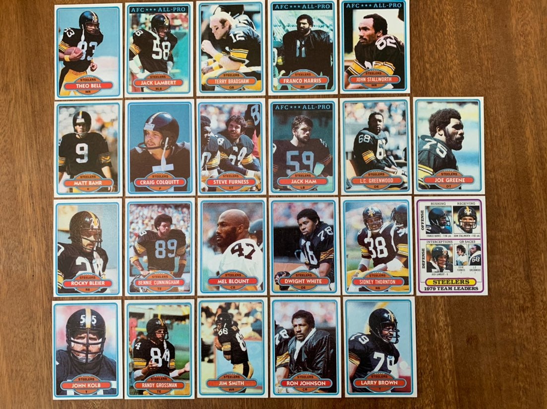 1980 Pittsburgh Steelers Team Lot (22), NM-MINT
