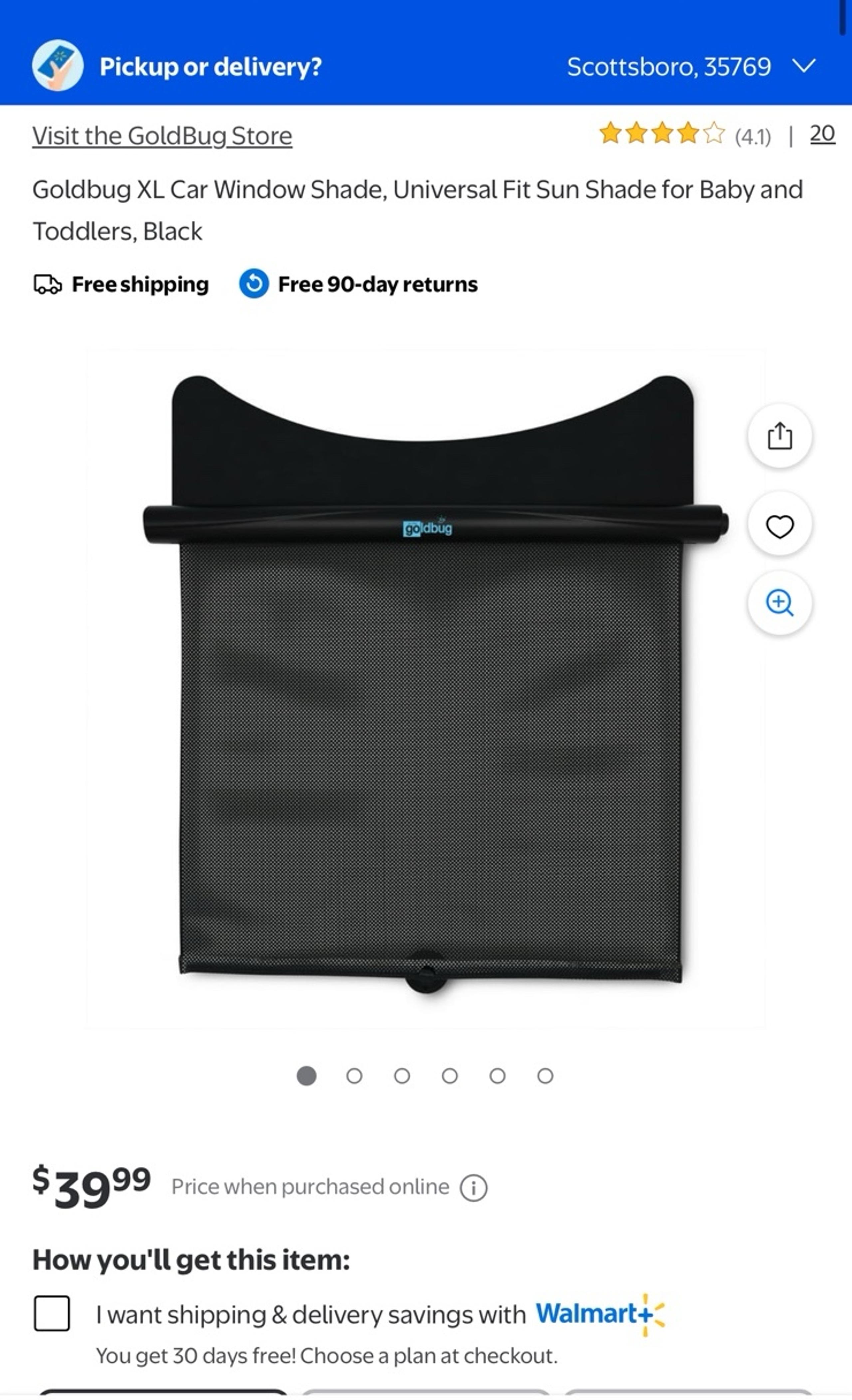 Car sunshade for baby