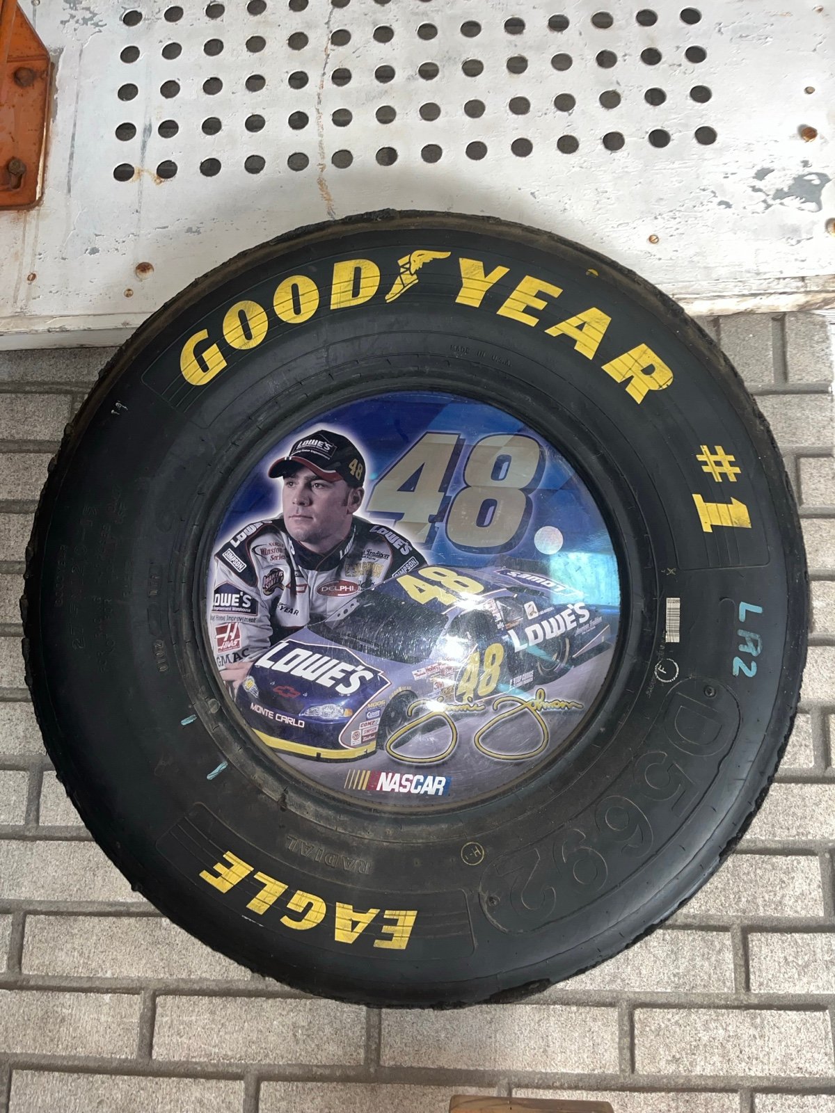 Goodyear Eagle NASCAR Racing Half Tire Featuring Plague Of Jimmie Johnson #48