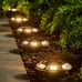 Brightease set of 10 multi use pathway deck solar lights w/ stakes bronze round