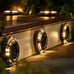 Brightease set of 10 multi use pathway deck solar lights w/ stakes bronze round