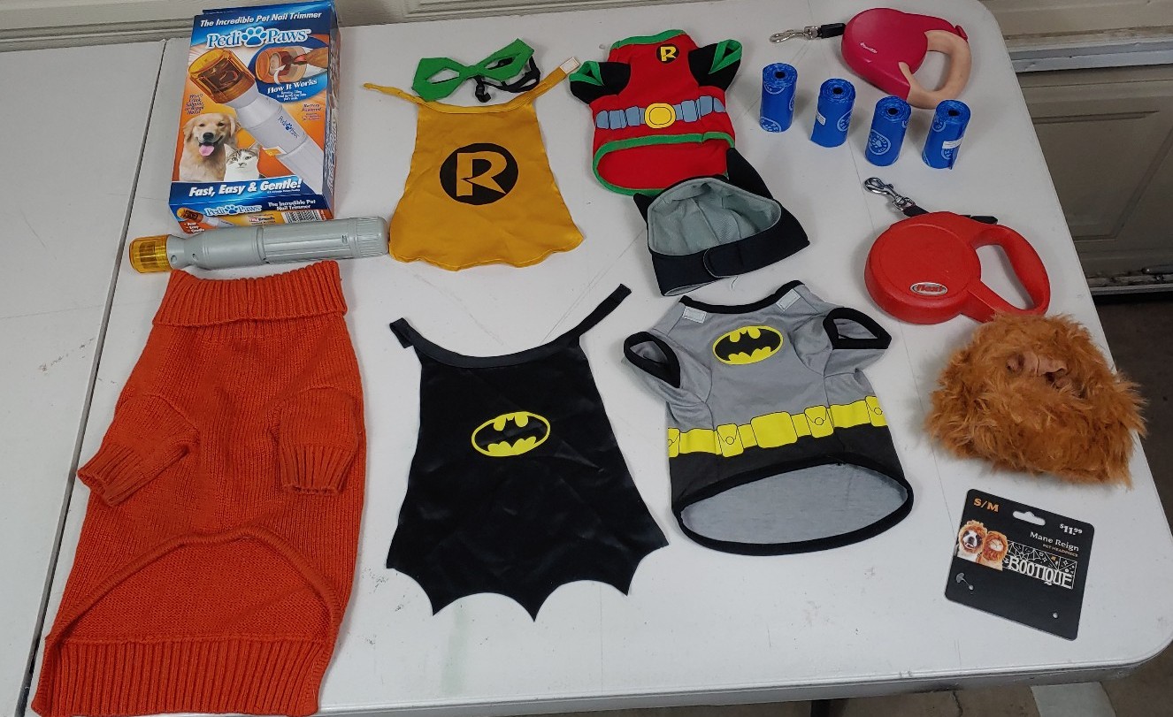 Lot Of Cat Costumes Batman And Robin Dog Sweater Mane Reign Headdress Pedipaws