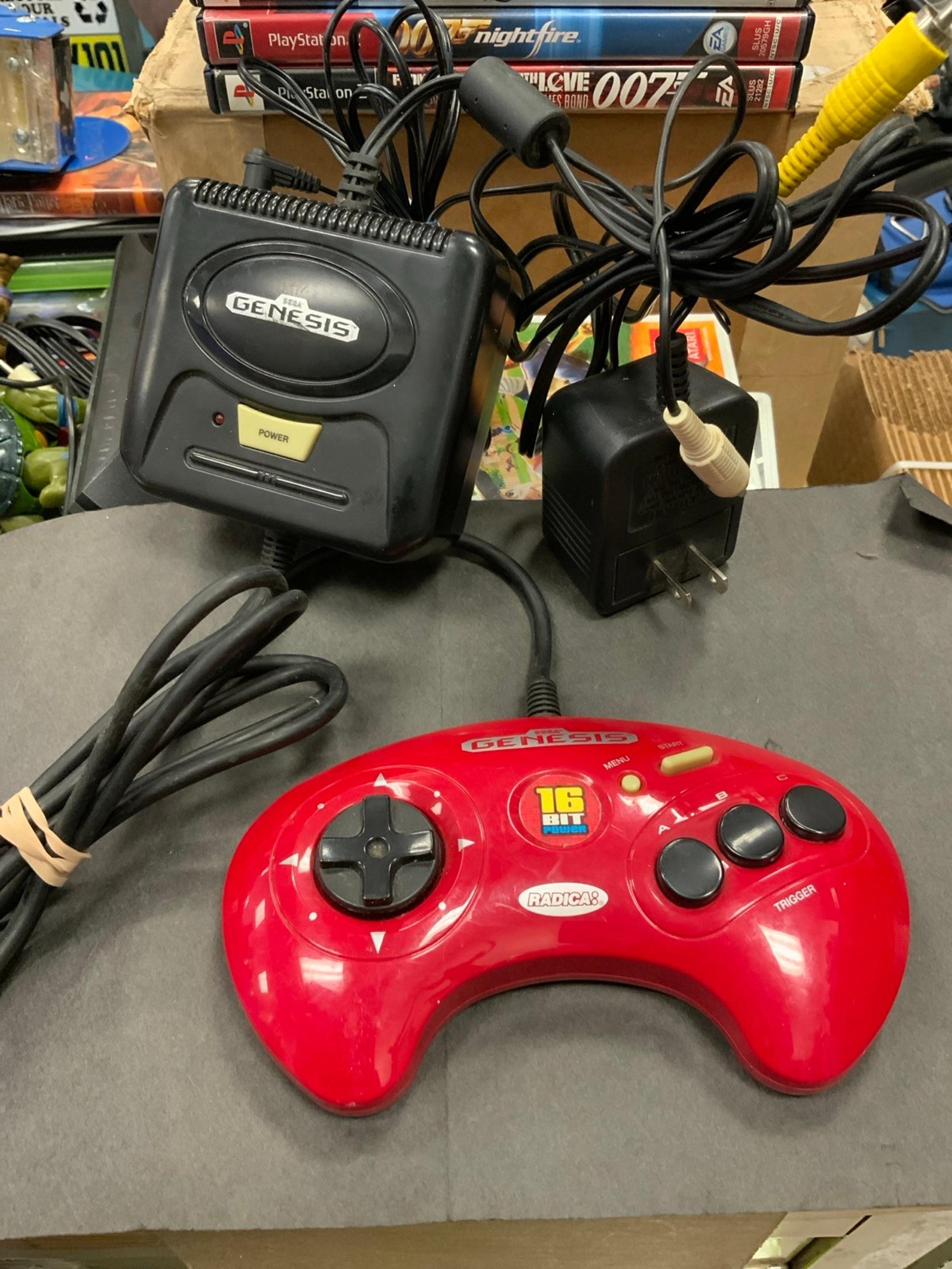 Radica Sega Genesis Plug N Play Clone Console w/ Controller + AC Adapter retro