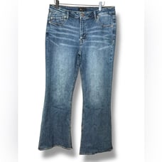 Frye Split Hem Flare Jeans Size 14W Medium Wash