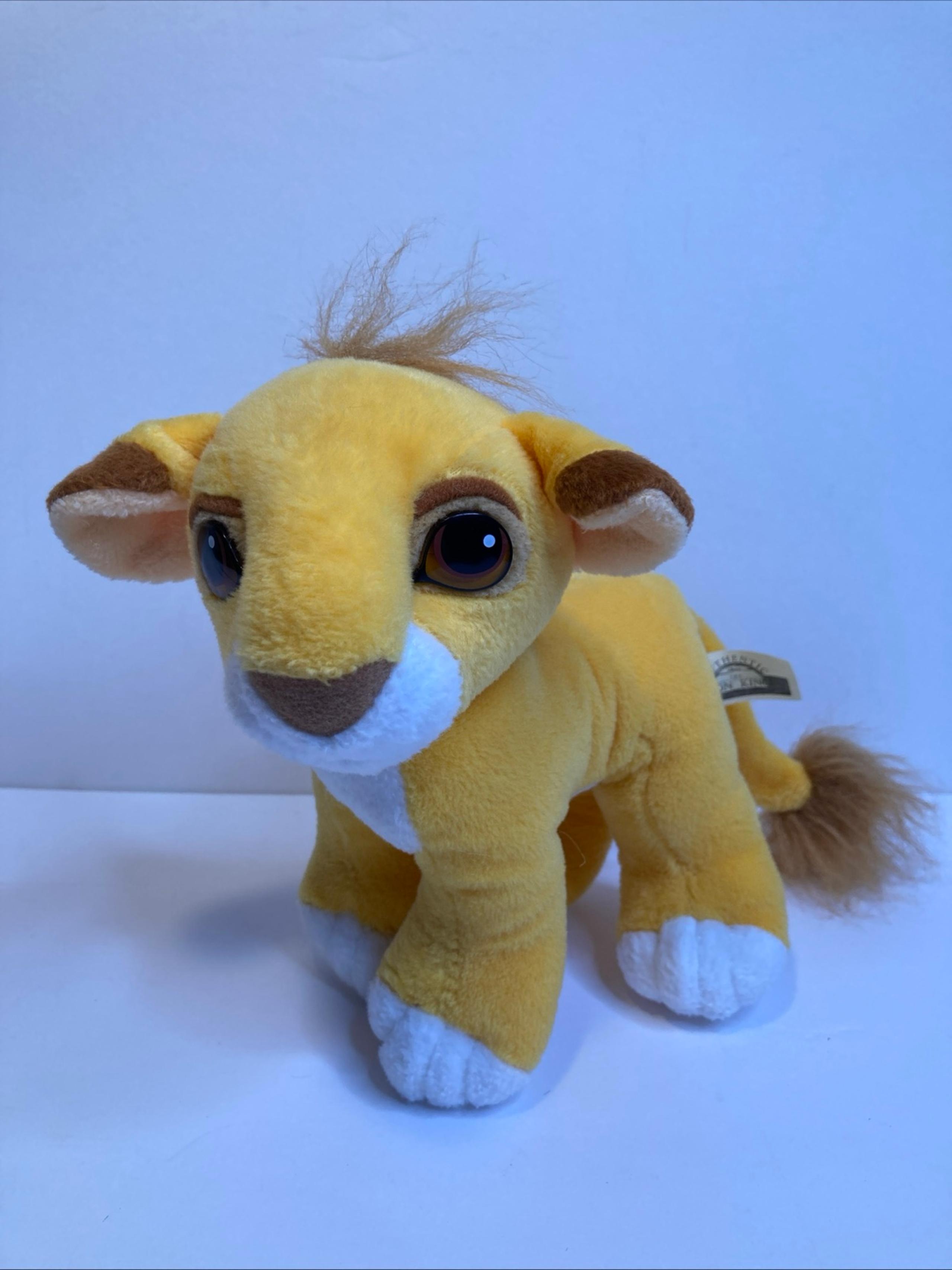 The Lion King Simba Vintage 1993 Mattel Magnetic Nose 7" Plush Stuffed Animal