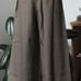 TISSU Triple Washer Linen Wrap Culottes Pants Mocha