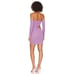 Camila Coelho Carter Mini Dress in Lilac Ruched Bodycon Cut Out M FLAWS NWT