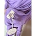 Camila Coelho Carter Mini Dress in Lilac Ruched Bodycon Cut Out M FLAWS NWT