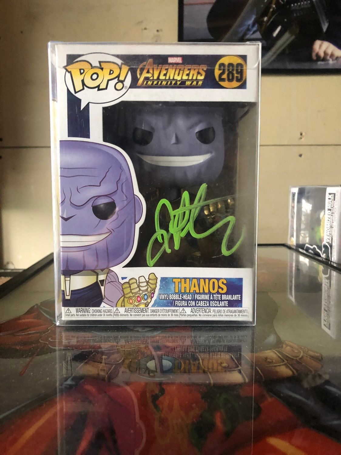 Thanos Funko Pop signed by Jim Starlin