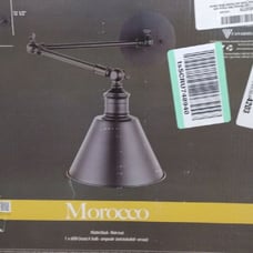 Morocco matte black wall light