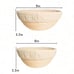 Bread Proofing Basket Set of 2，8 Inch & 9 Inch Round, Ratten Basket Bowls