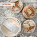 Bread Proofing Basket Set of 2，8 Inch & 9 Inch Round, Ratten Basket Bowls