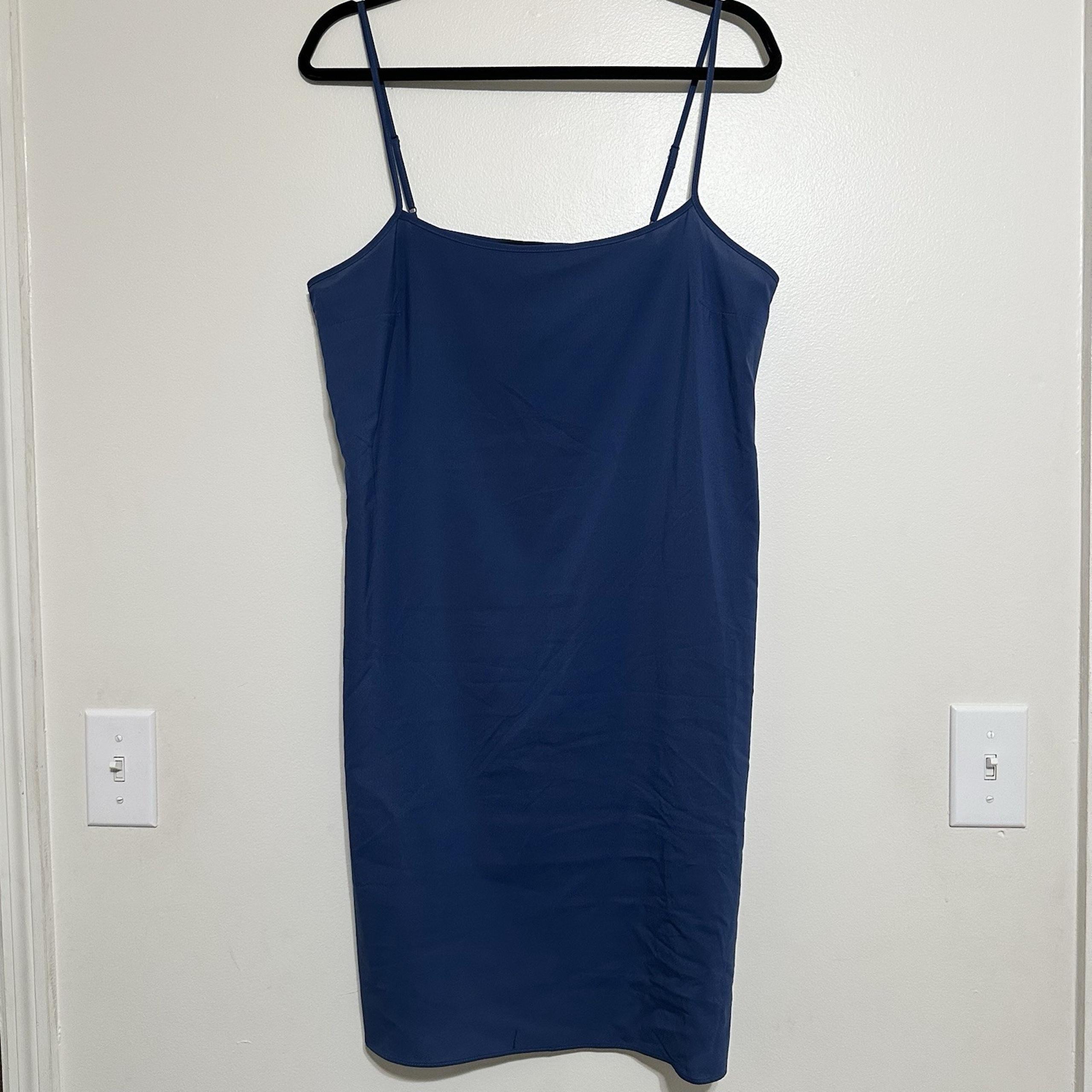 BANANA REPUBLIC MIDI SLIP DRESS IN Navy Blue Size 10 Classic Feminine