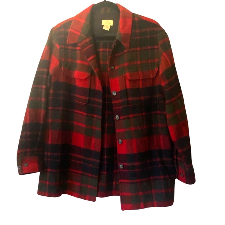 Vintage Limited America Shacket Red Green Plaid Wool Mohair Jacket Men M