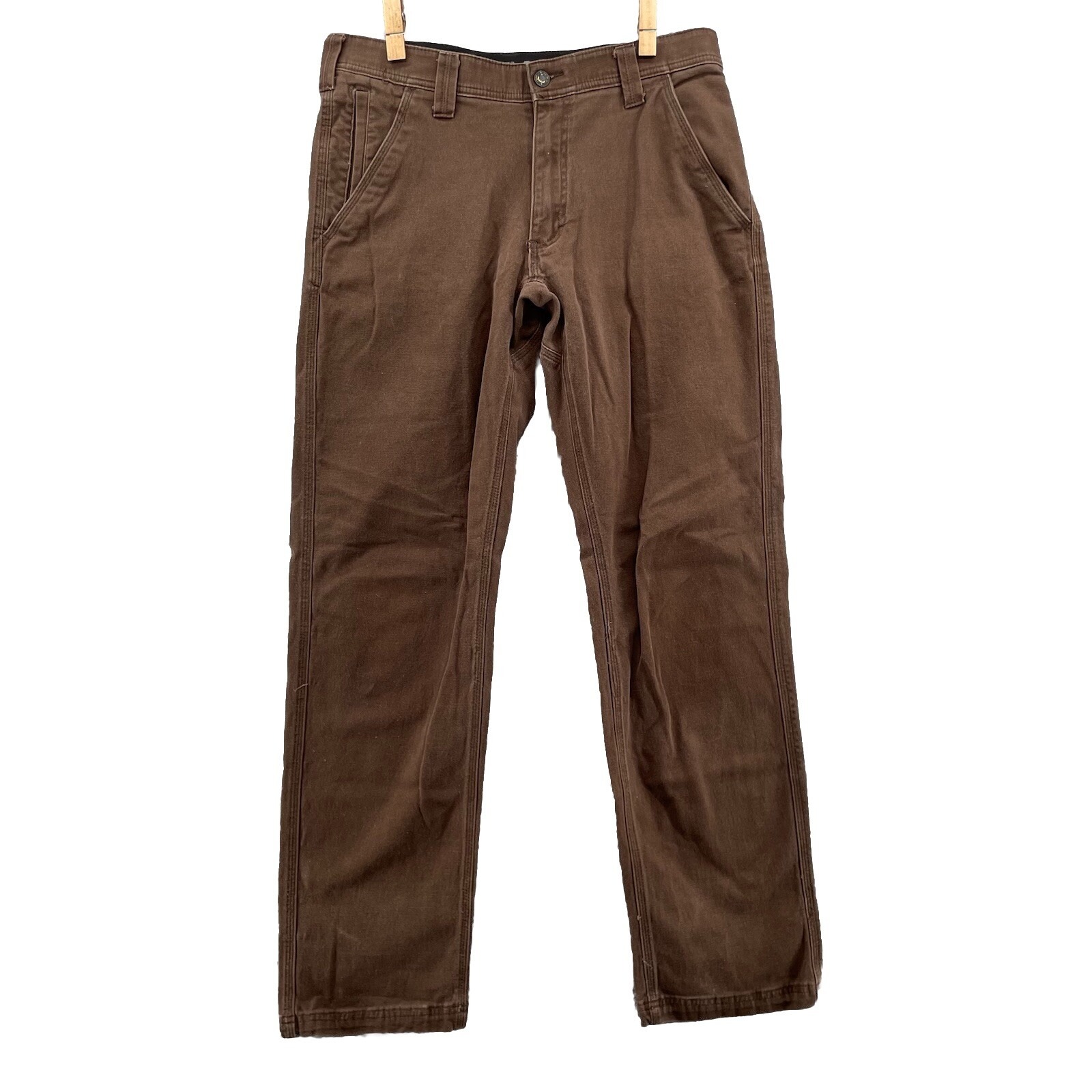 CAT Working Pants Mens 32x31* Brown Workwear Canvas Y2K Skate Caterpillar Street