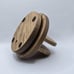 Vintage Salt and Pepper Napkin Holder Caddy Wooden Lazy susan Oak Wood 7