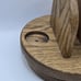 Vintage Salt and Pepper Napkin Holder Caddy Wooden Lazy susan Oak Wood 7
