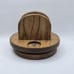 Vintage Salt and Pepper Napkin Holder Caddy Wooden Lazy susan Oak Wood 7