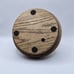 Vintage Salt and Pepper Napkin Holder Caddy Wooden Lazy susan Oak Wood 7