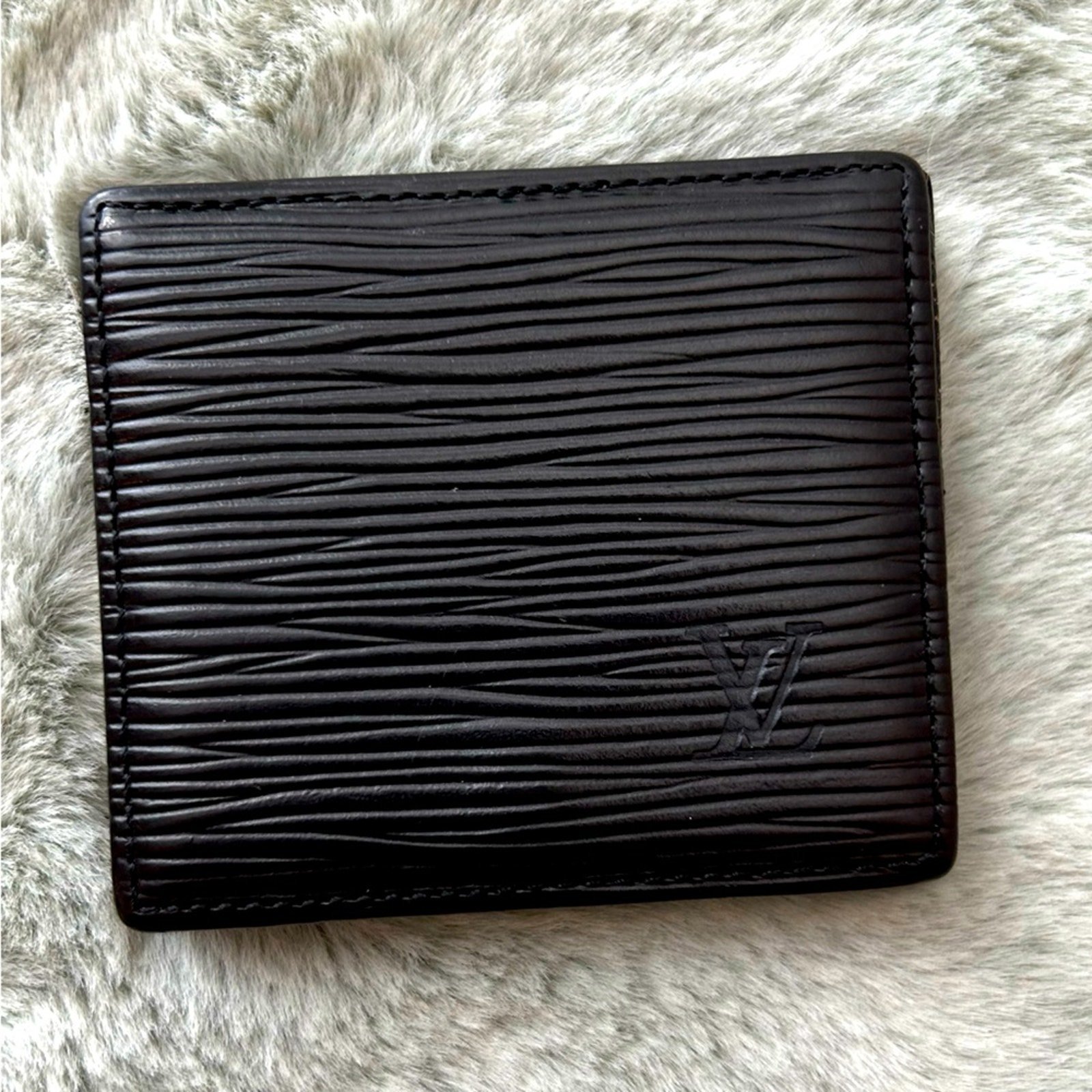 Louis Vuitton Black Box Epi Noir Boite Coin Wallet Square Box Coin Purse