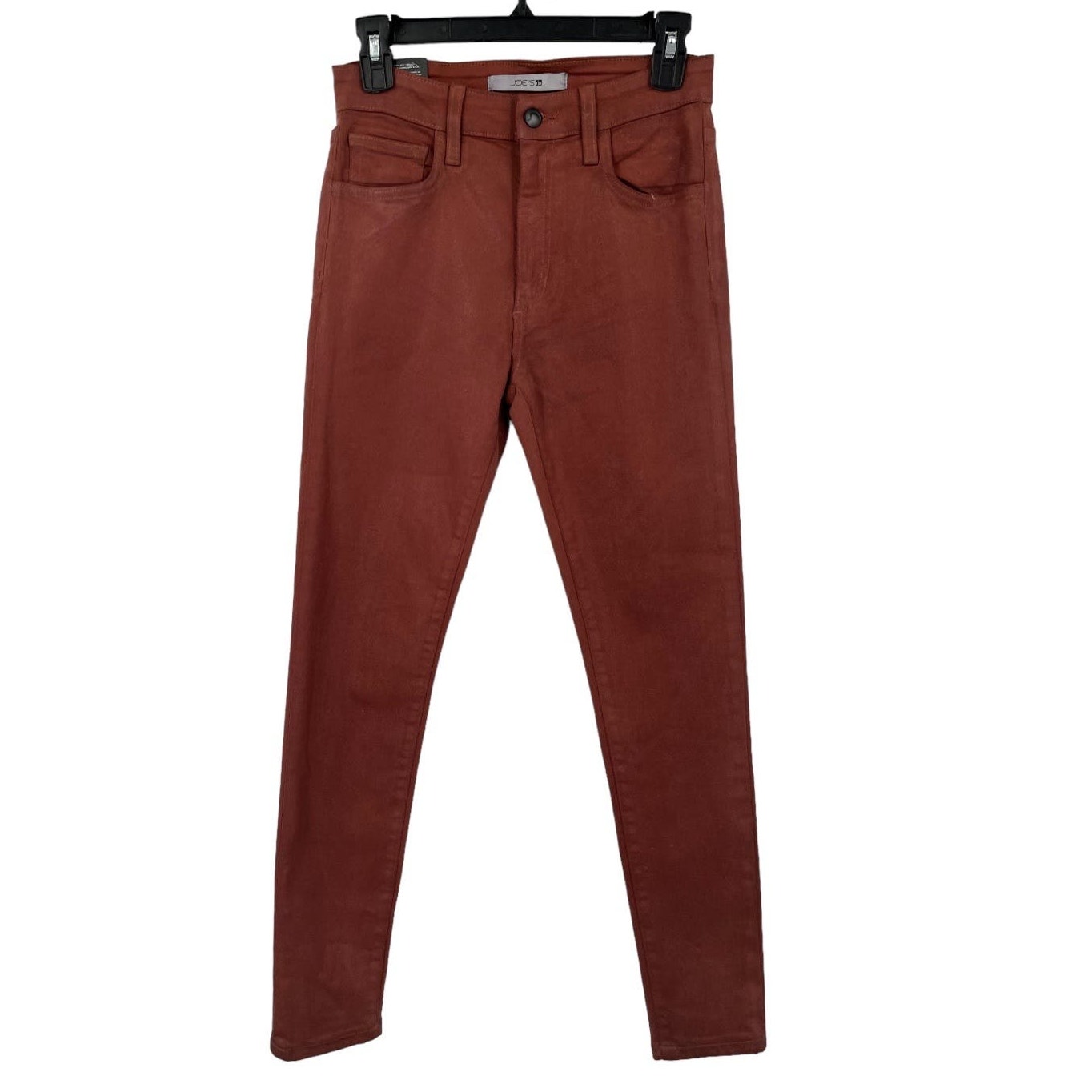 Joe's Jeans coated high rise skinny ankle brown size 26