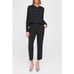 Theory Black Treeca CL Mod Twill Straight Leg Trouser Pant 6