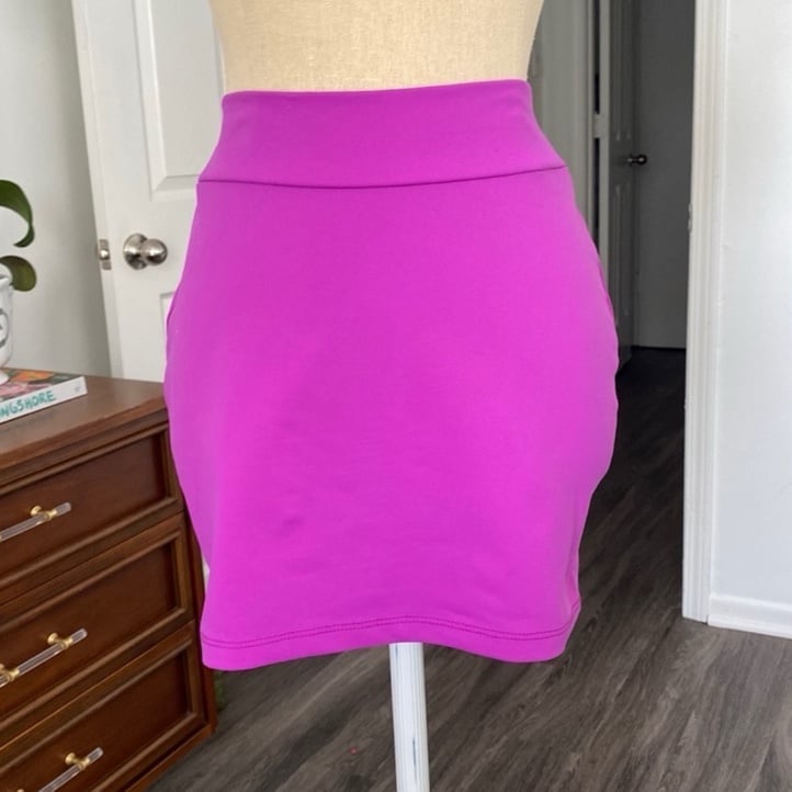 Susana Monaco Stretchy Sheath Mini Skirt - Small - Snapdragon Color (Pink Purple