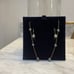 10k Yellow Gold Blue Pearl station necklace and earring set