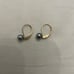 10k Yellow Gold Blue Pearl station necklace and earring set