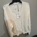 Helmut Lang Women’s Cream Wool Blend Oversized Distressed Sweater Large 425
