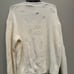 Helmut Lang Women’s Cream Wool Blend Oversized Distressed Sweater Large 425