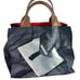 ANYA HINDMARCH For British Academy Grey & Black Canvas Envelope Print Tote Bag