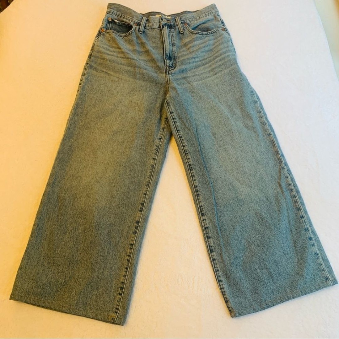 Madewell Cropped Super Wide Leg Jeans | Size 30
