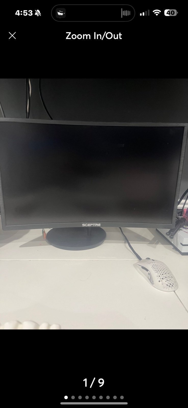 Monitor and mouse