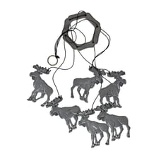 Moose-Themed Metal Wind Chime Hanging Mobile For Indoor & Outdoor Decor