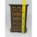 Life Like Real Dark Wood 9 Draw Mini Doll House Dresser Home Décor Shelf Sitter