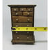 Life Like Real Dark Wood 9 Draw Mini Doll House Dresser Home Décor Shelf Sitter