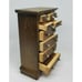 Life Like Real Dark Wood 9 Draw Mini Doll House Dresser Home Décor Shelf Sitter