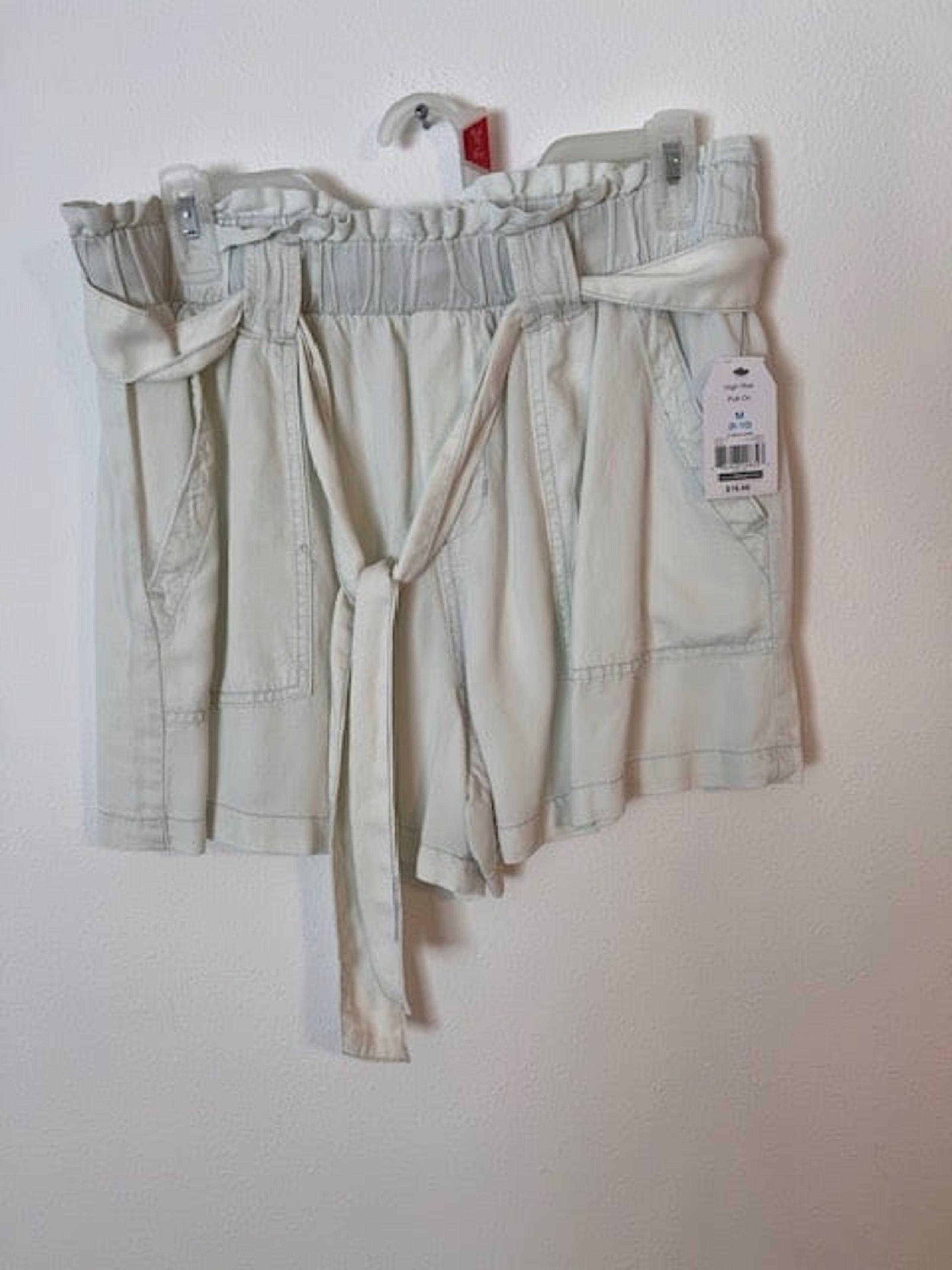 Women’s Time and Tru Pull On Dress Shorts Soft Blue Size 8-10